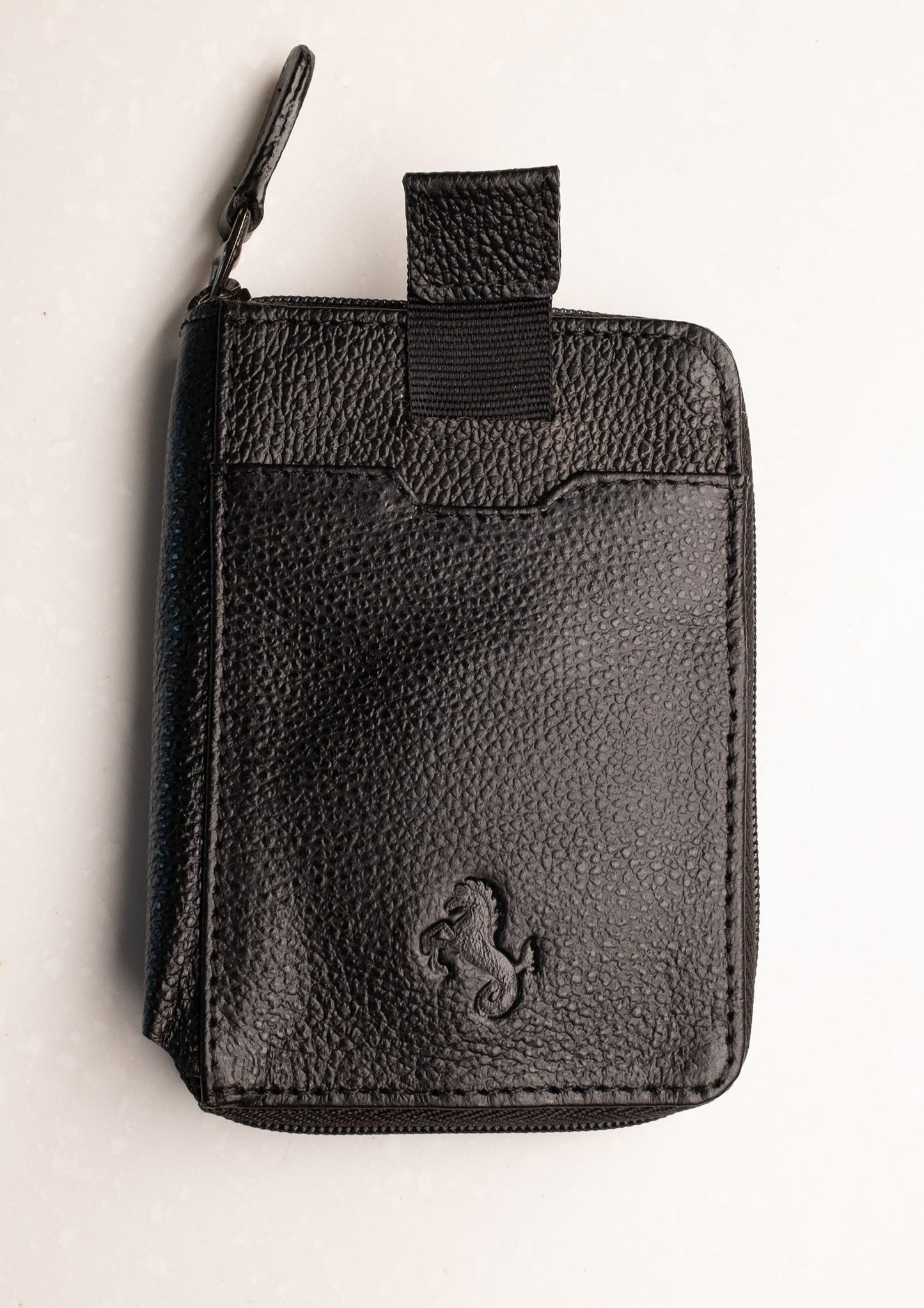 Boronea Zipper Wallet, Black