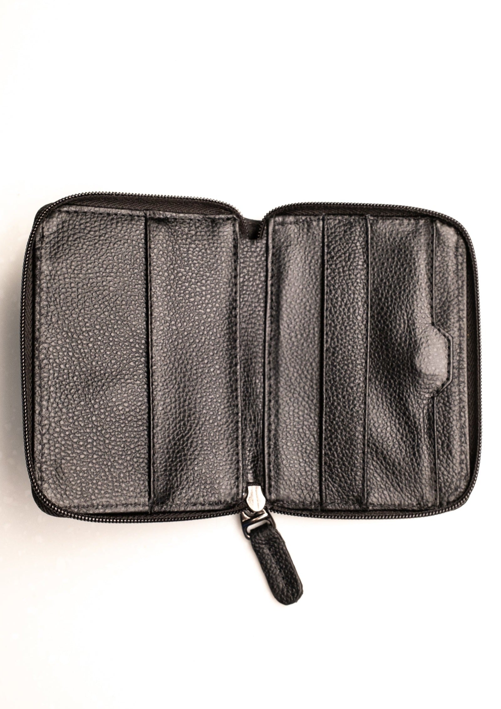 Boronea Zipper Wallet, Black
